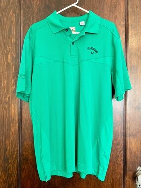 Callaway Green Short-Sleeve Golf Performance Polo - Men’s Large